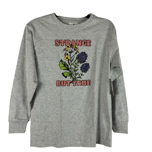 BP. Women Pullover Crew Neck Long Sleeve Gray Size XXS - Picture 1 of 5